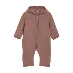 Pleated-Texture Huttelihut Burlwood Pram Suit Ears Wool Fleece