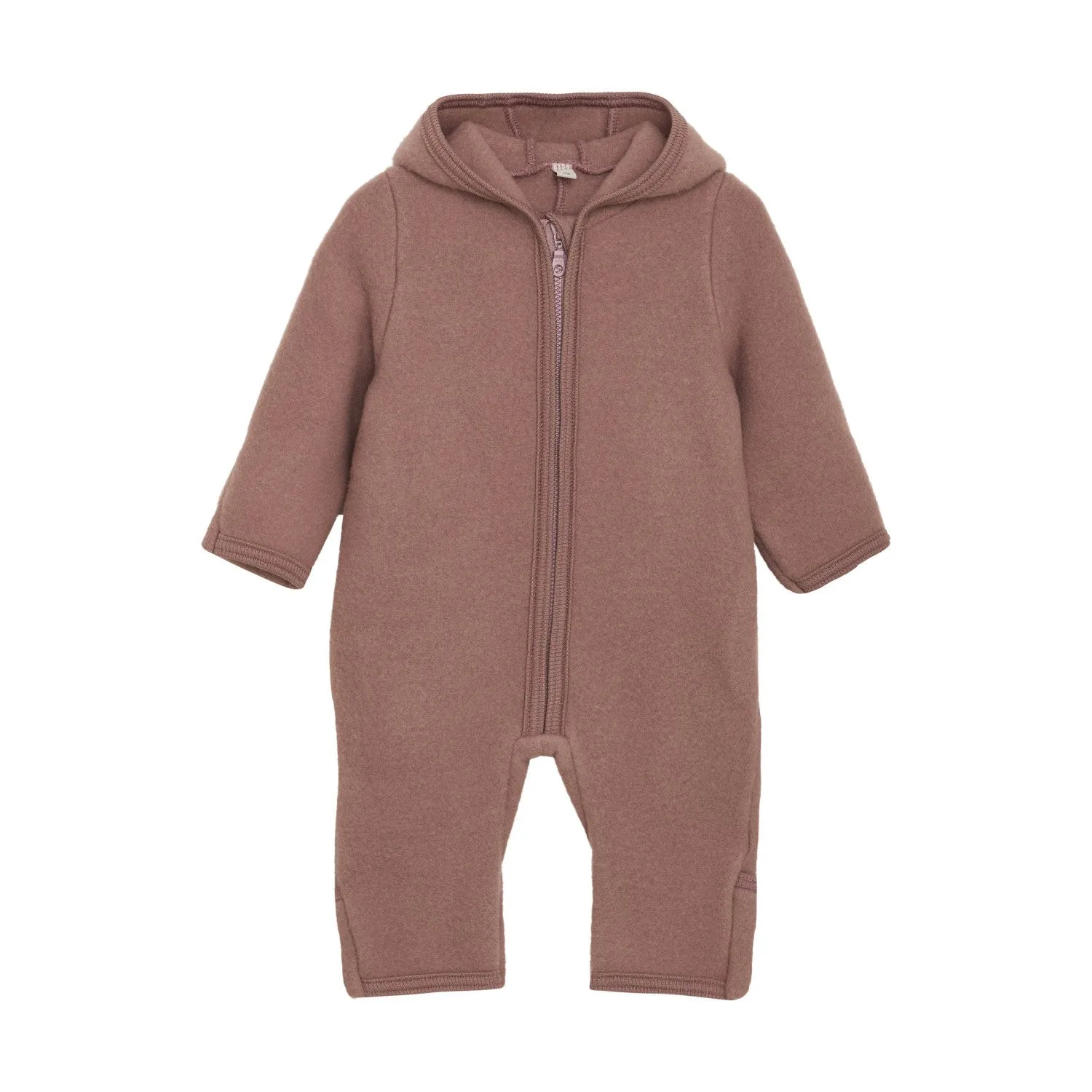Huttelihut Burlwood Pram Suit Ears Wool Fleece Slit-Back Odor-Control