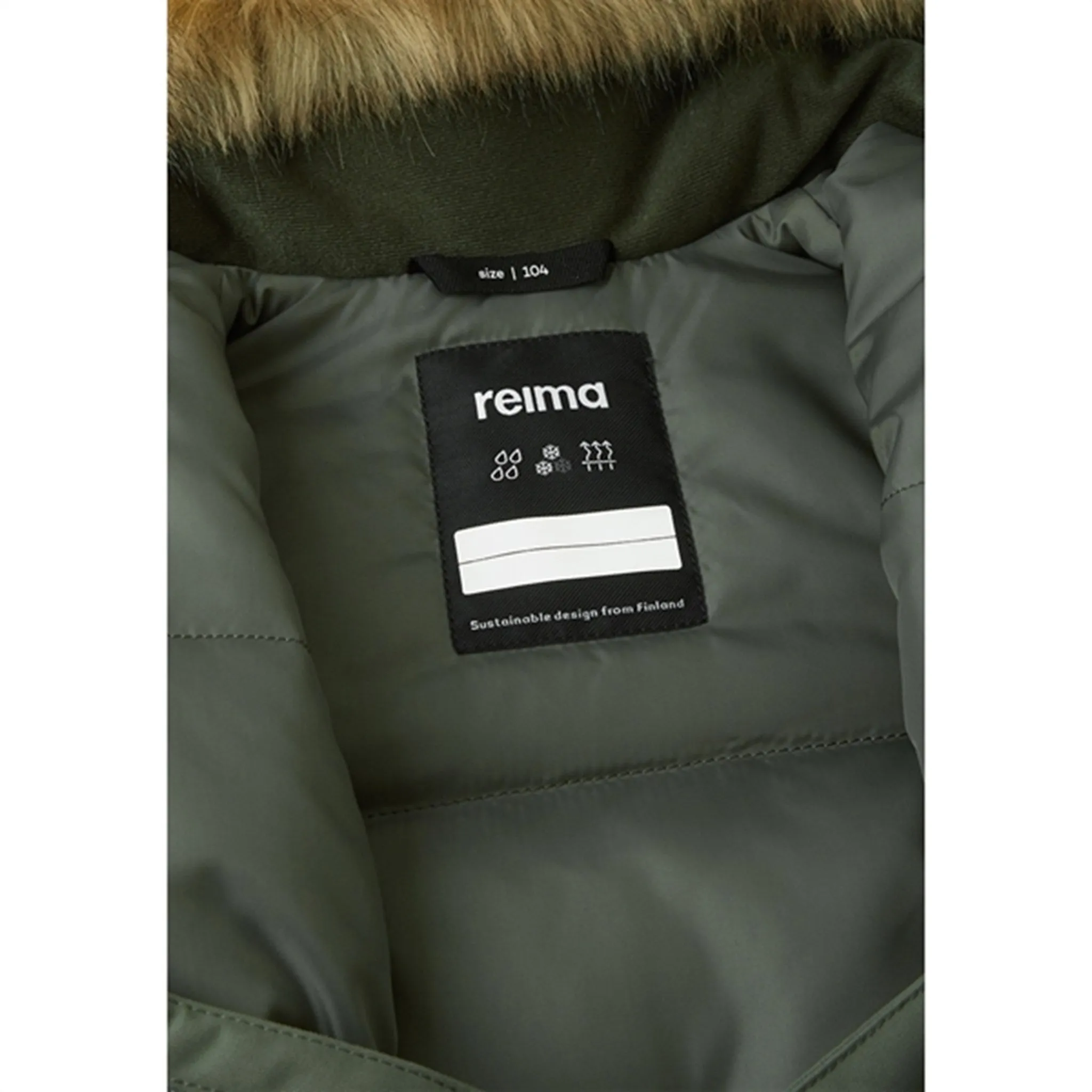 Fold-Over-Detail Reima Reimatec Snow Suit Stavanger Thyme green