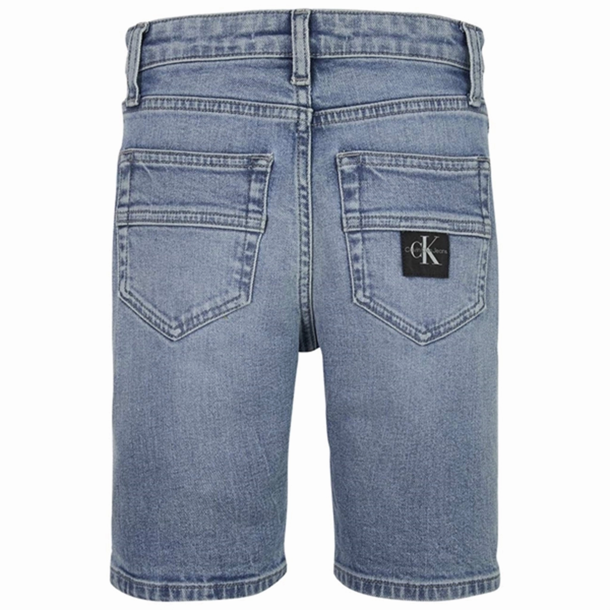 Calvin Klein Denim Shorts High Visual Blue Glide On Mobility Cut