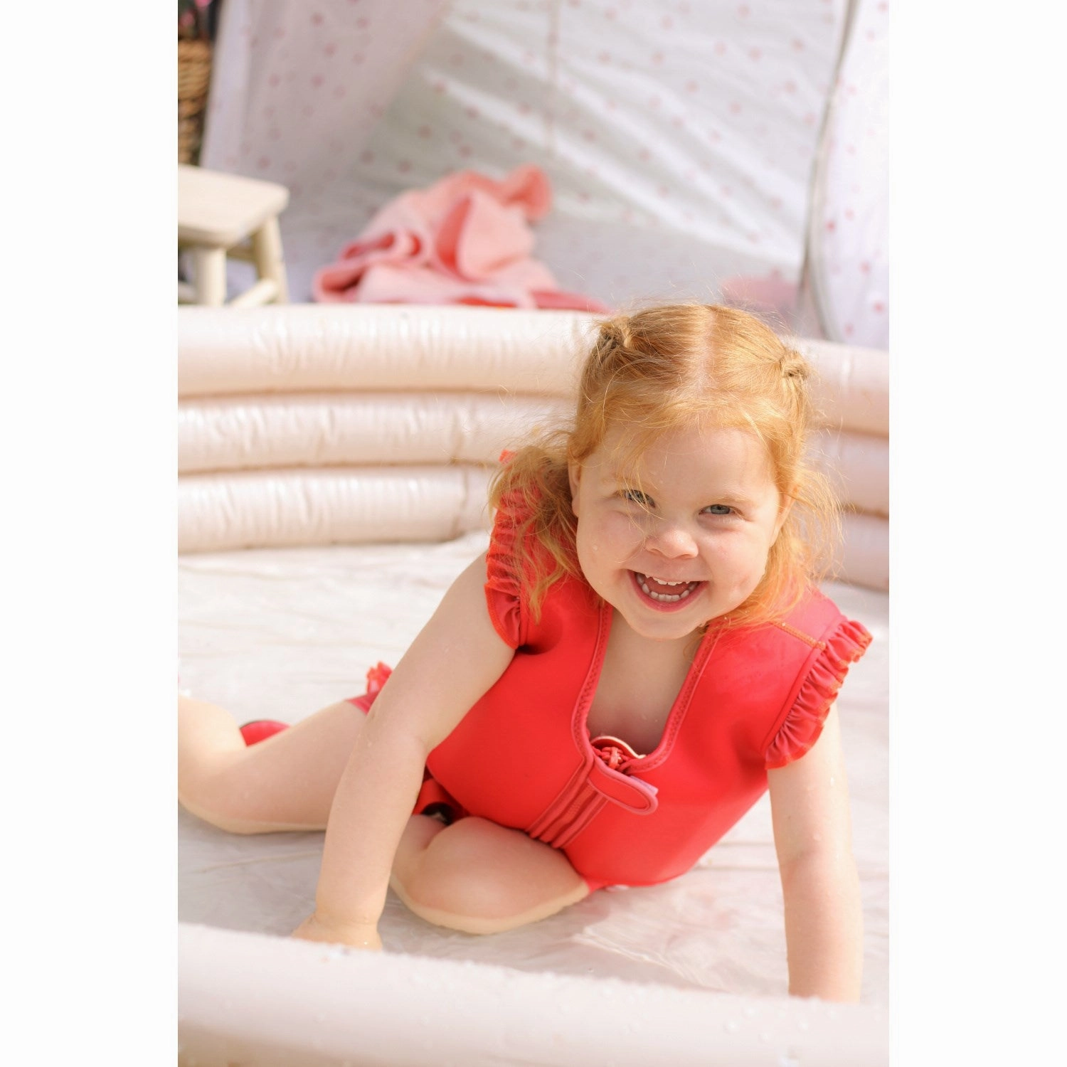 Vanilla COPENHAGEN Berry Red Swim Vest Neo Color Lock Technology