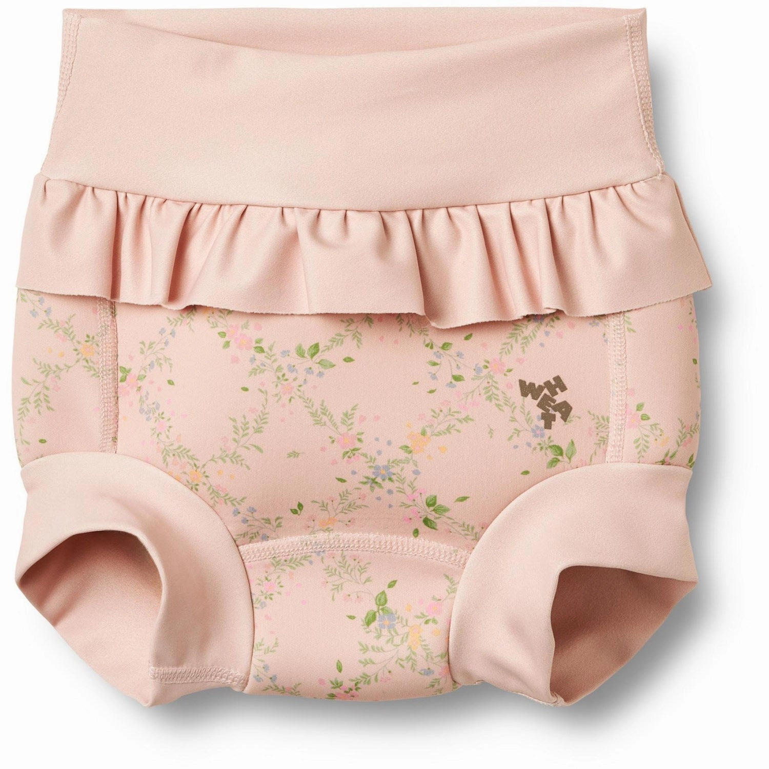 Wheat Powder Checked Flowers Neoprene Swim Pants Rita Ultraviolet Discoloration Guard