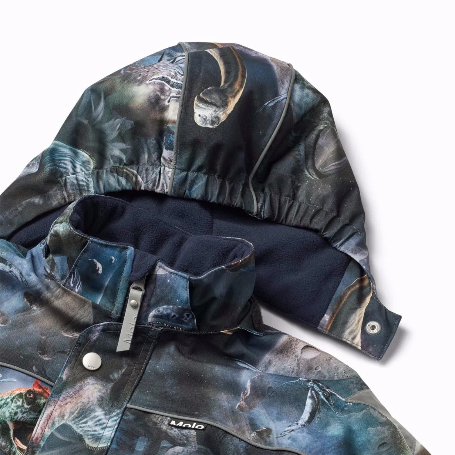 Molo Dino In Space Polaris Snowsuit Rooftop-Event Patterned-Fabric