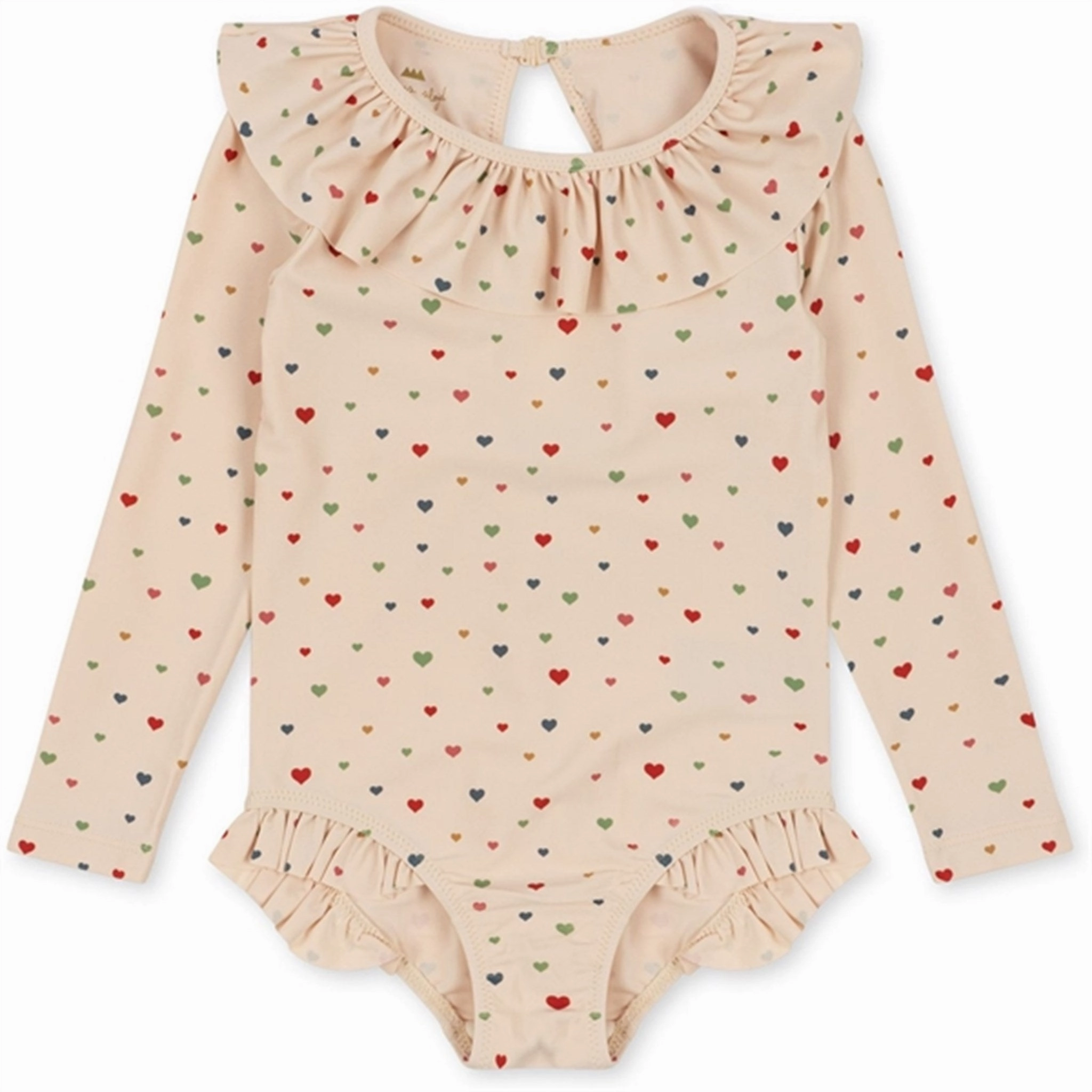 Long-Lasting Wear Konges Sl?jd Multi Hearts Manuca Frill Swimsuit