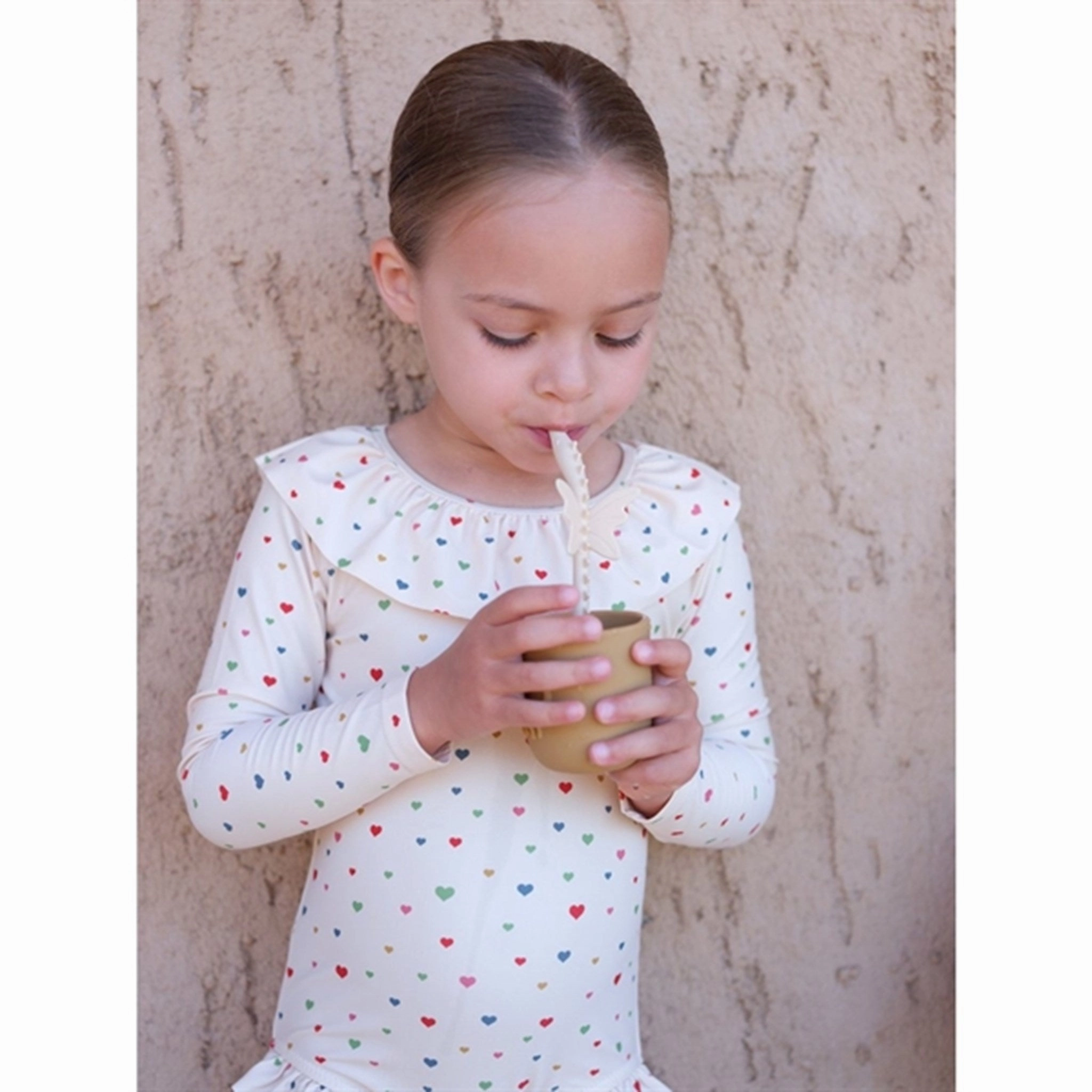 Konges Sl?jd Multi Hearts Manuca Frill Swimsuit ethical fashion