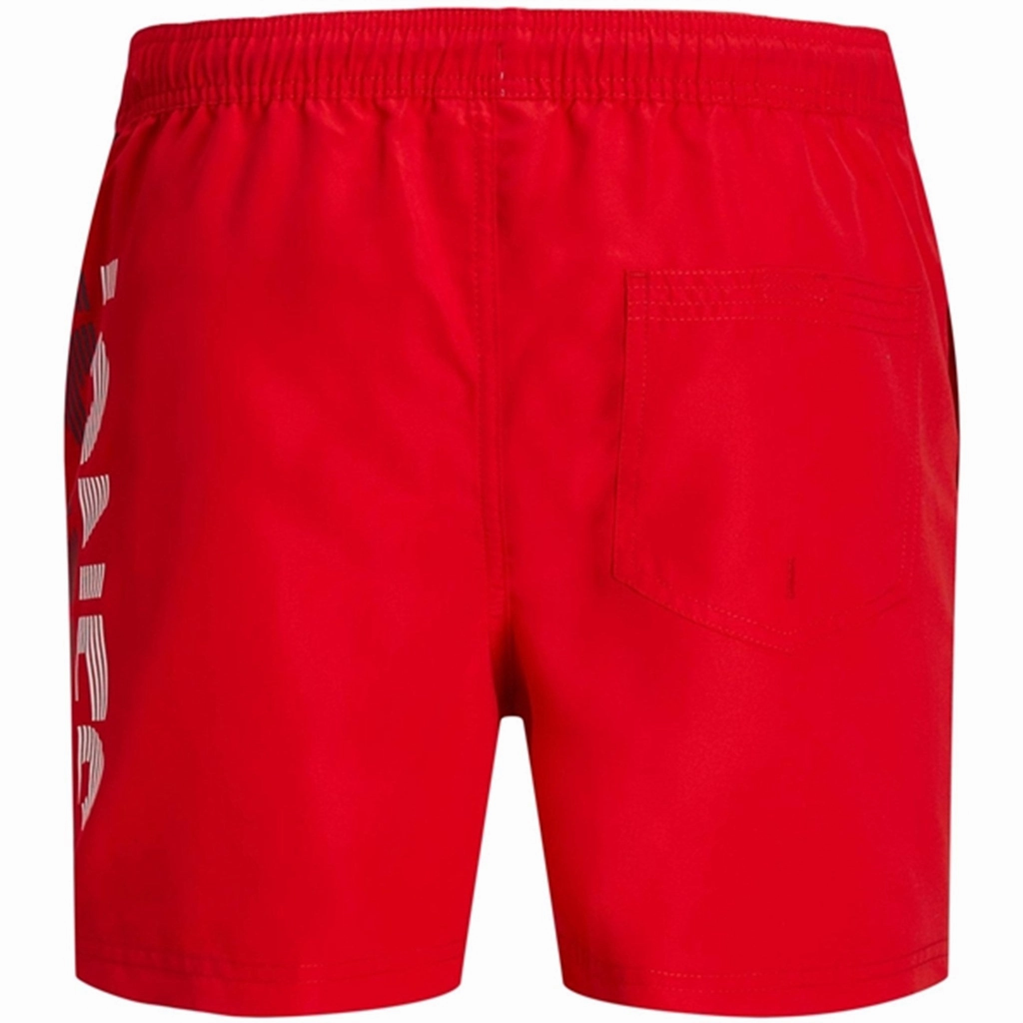 Moisture wicking Tropical Comfort Jack & Jones Junior Chinese Red Fiji Swim Trunks Spice Logo