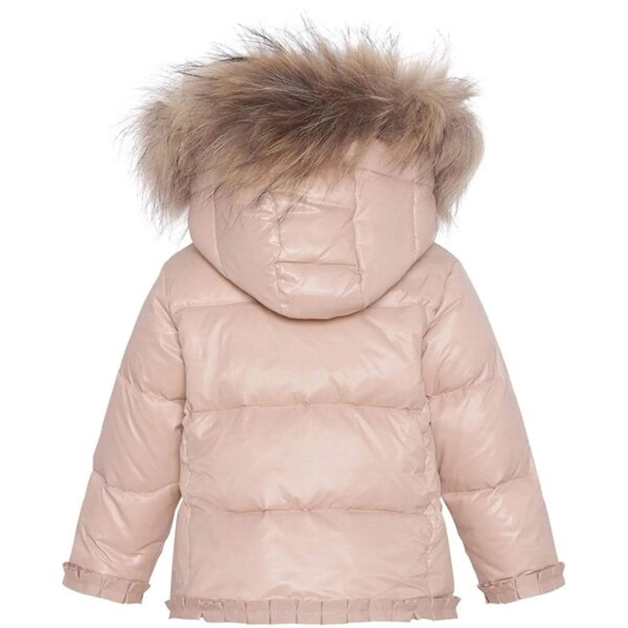 City-Style Heritage-Brand Ver de Terre Featherlight Baby Dunfrakke m. Pels Mahogany Rose