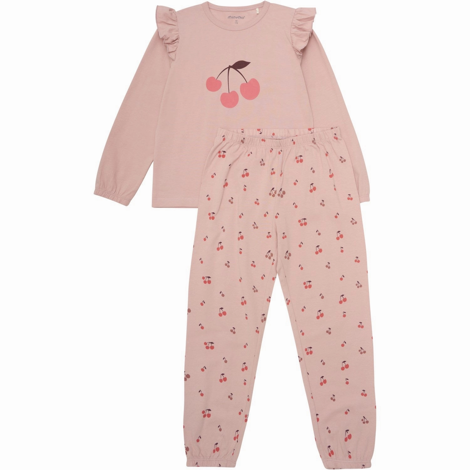 Minymo Misty Rose Pajamas Ls Set Aop Subtle Comfort