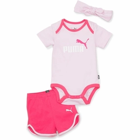 waterproof Puma Minicats Bow Newborn Set Pearl Pink