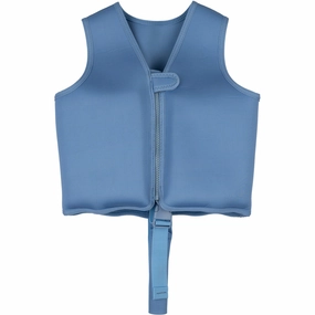 Easy Care All-Over Comfort Mikk-Line Swim Vest Solid Faded Denim