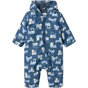 Relaxed-fit short-sleeve shirt Minimalist-Trend Name It Dark Denim Train Max Suit