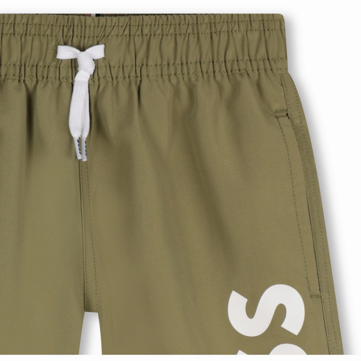Hugo Boss Dark Green Swim Shorts Statement Piece