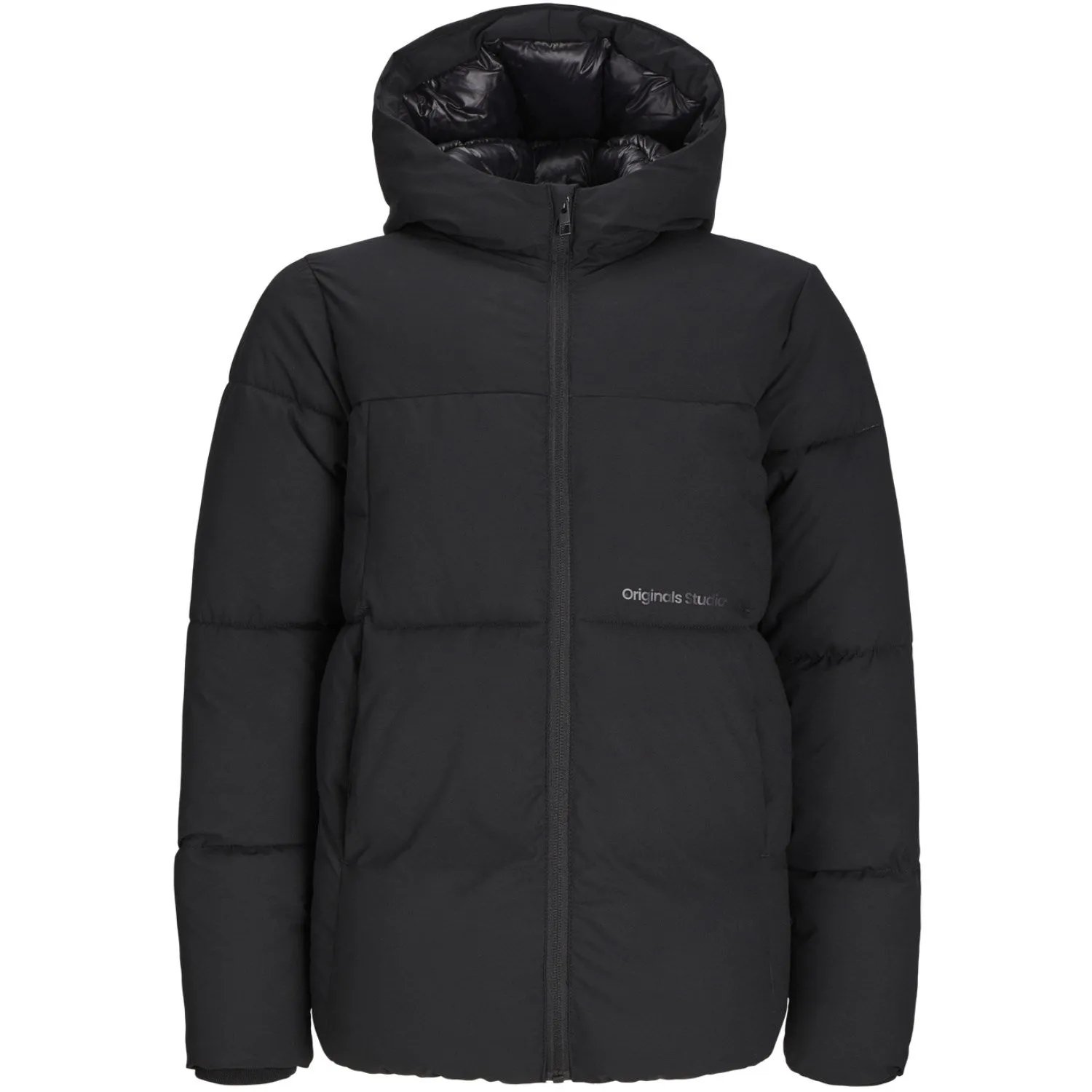 Silky-Feel Flowy-Shape Jack & Jones Junior Black Jorvesterbro Puffer Jacket
