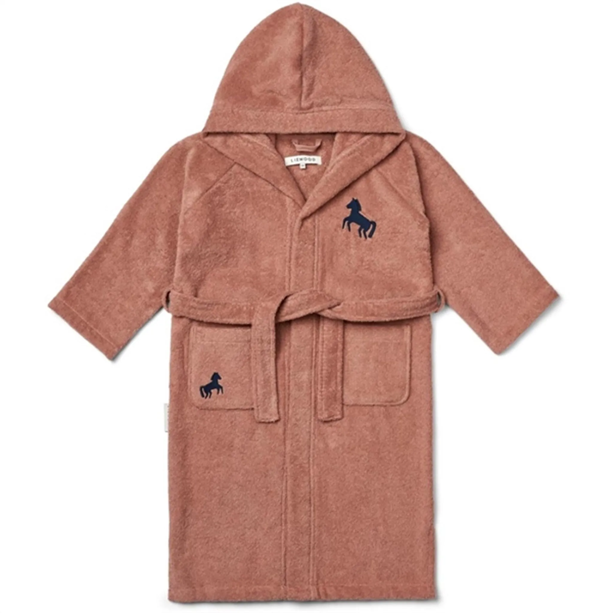Naptime Vibes All Day Ease Liewood Bash Bathrobe Horses/Dark Rosetta