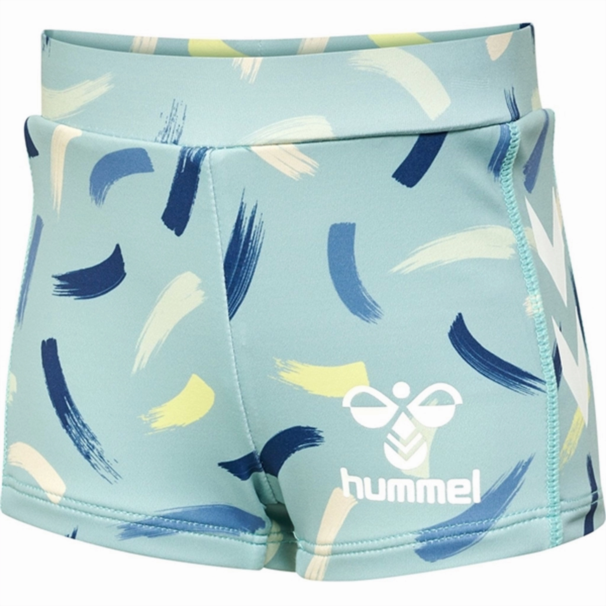 Sleek Silhouette Hummel Beach Swim Shorts Blue Surf
