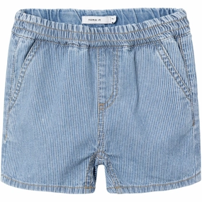Sustainable Manufacturing Name It Light Blue Denim White Ryan Jogger Denim Shorts