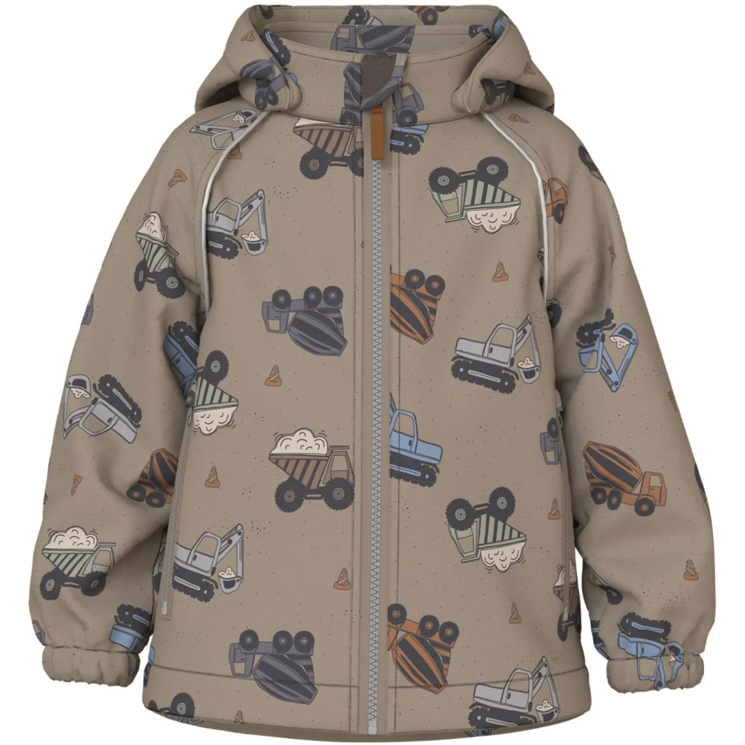 Name It Silver Mink Truck Nmmalfa08 Softshell Jacket Aop 1Fo Ideal Warm and Cozy