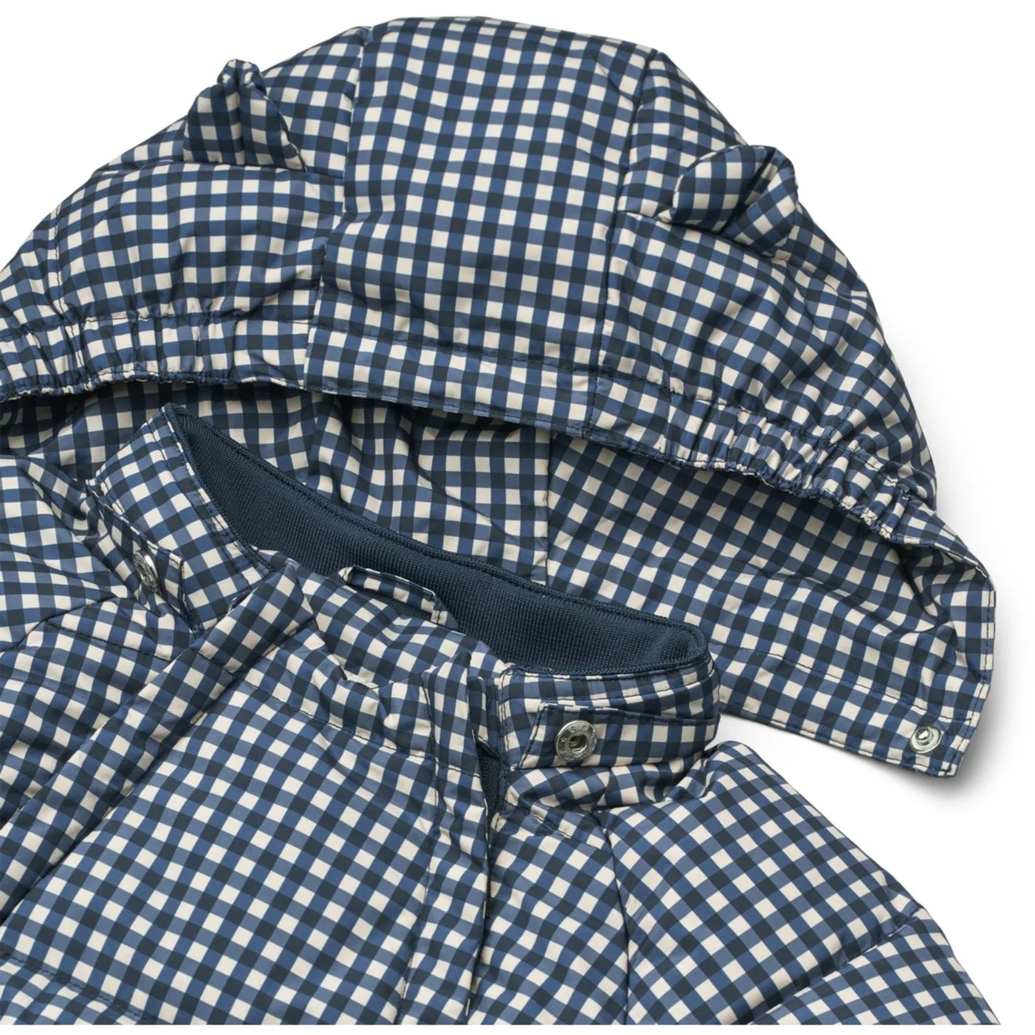 Trend-Inspired LieWood Check Classic Navy / Dark Sandy Sylvie Baby Snowsuit