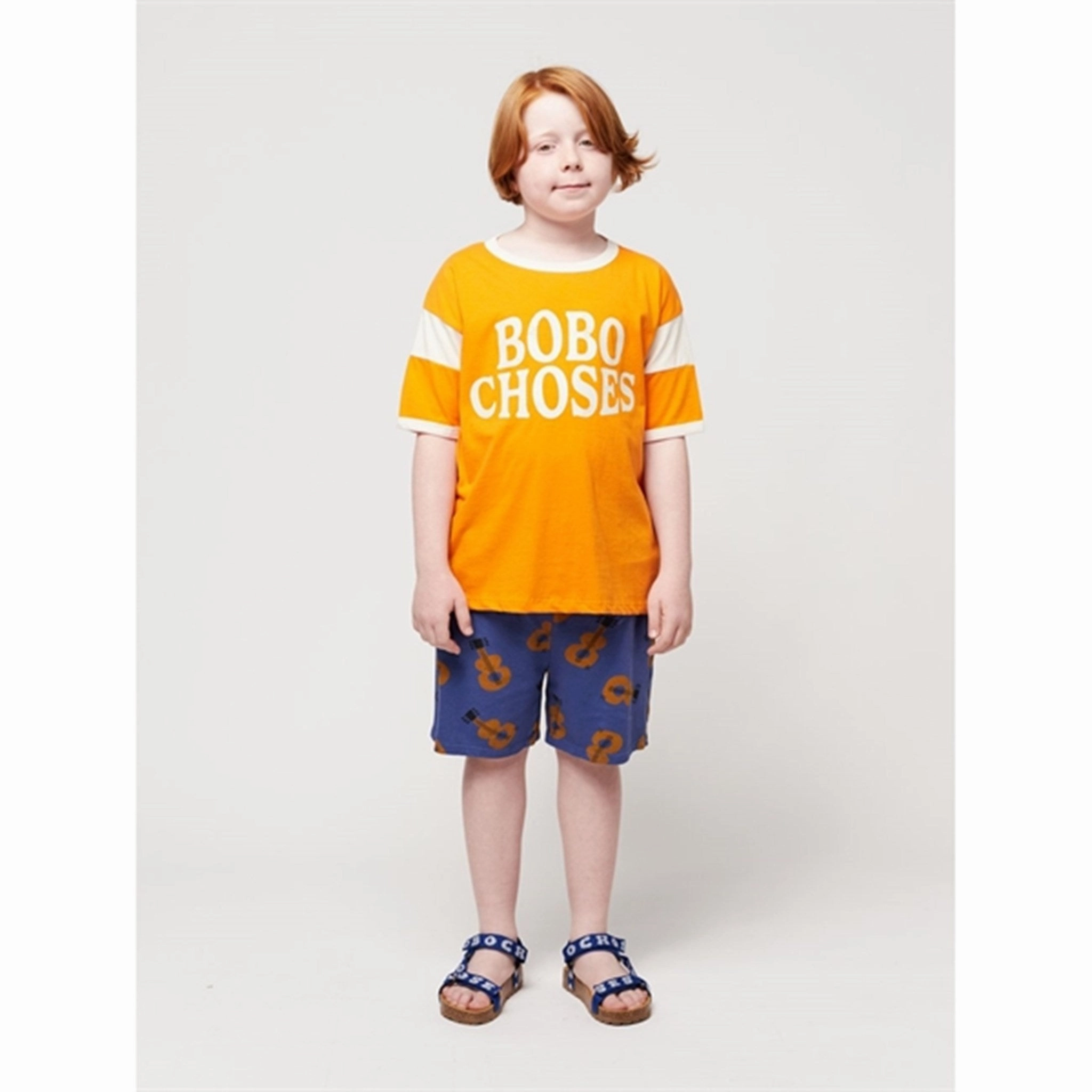 Bobo Choses Acoustic Guitar All Over Bermudashorts Navy Blue beach shorts stain resistant coating