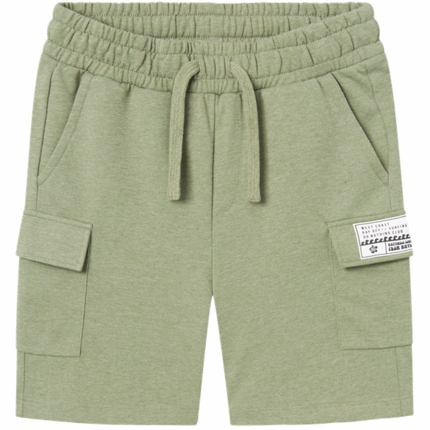 Name It Oil Green Hahippo Loose Sweat Shorts tropical style