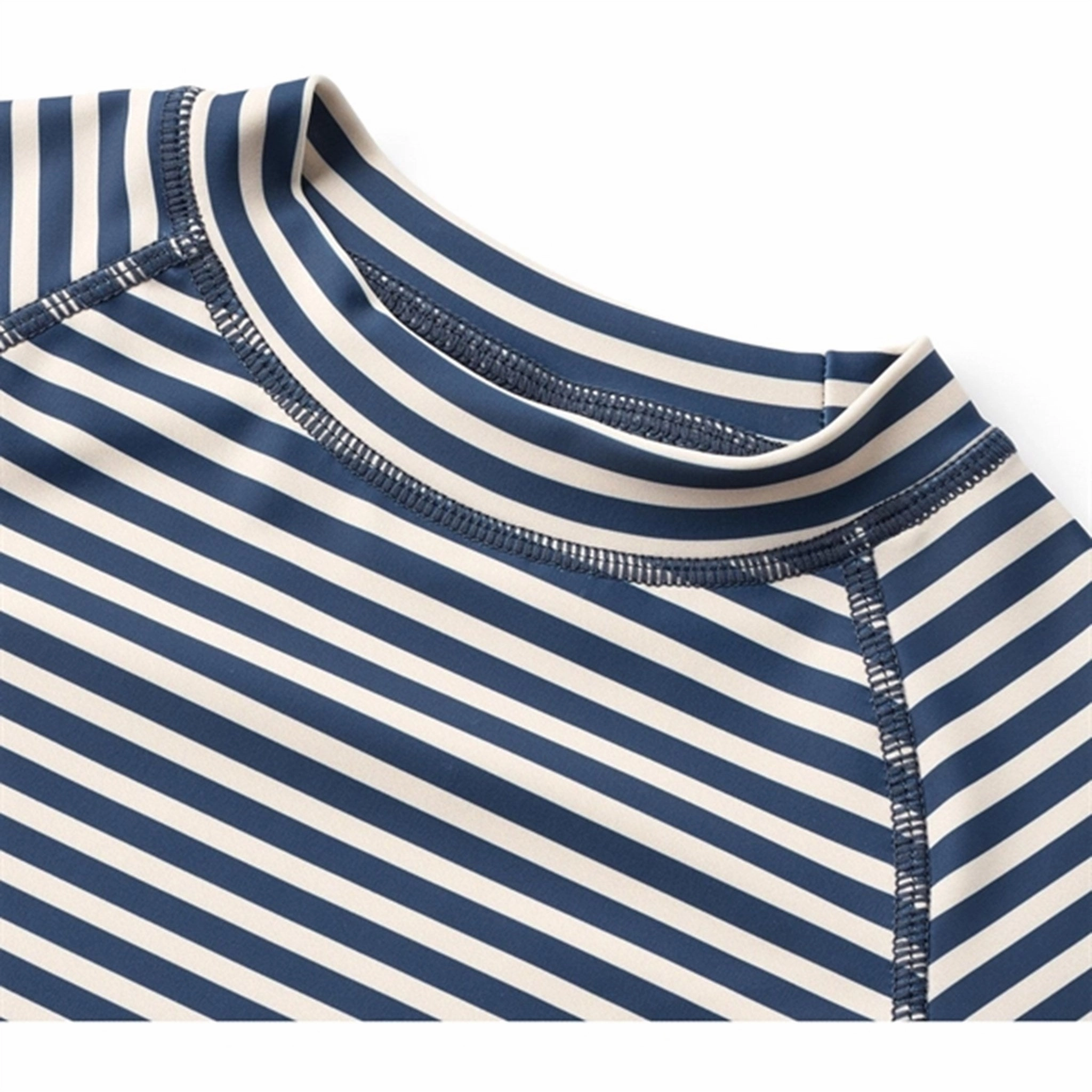 Vacation-Must-Have Wheat Indigo Stripe Swim T-shirt Jackie