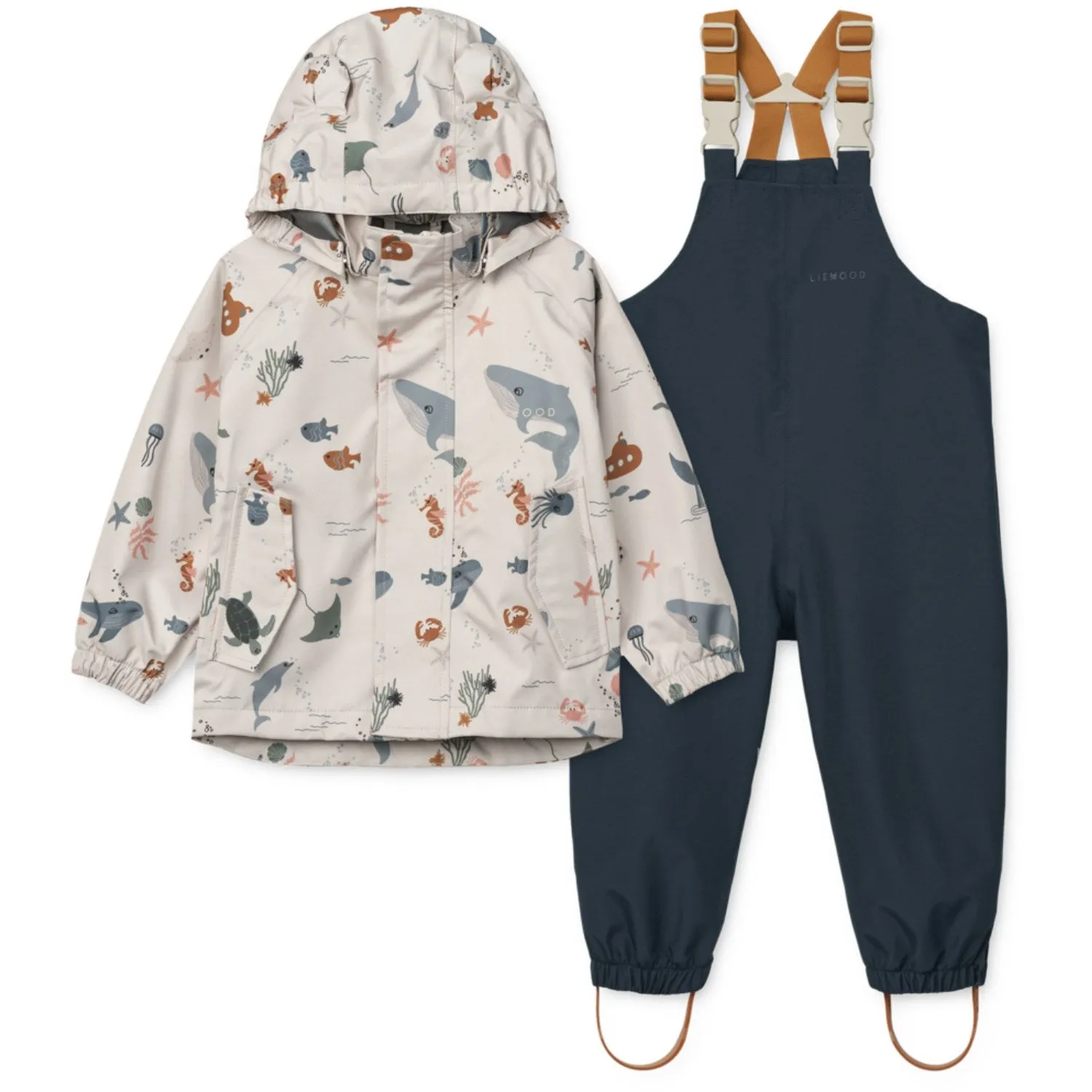 Light Outerwear LIEWOOD Sea Creature / Sandy Manu Rainwear Set