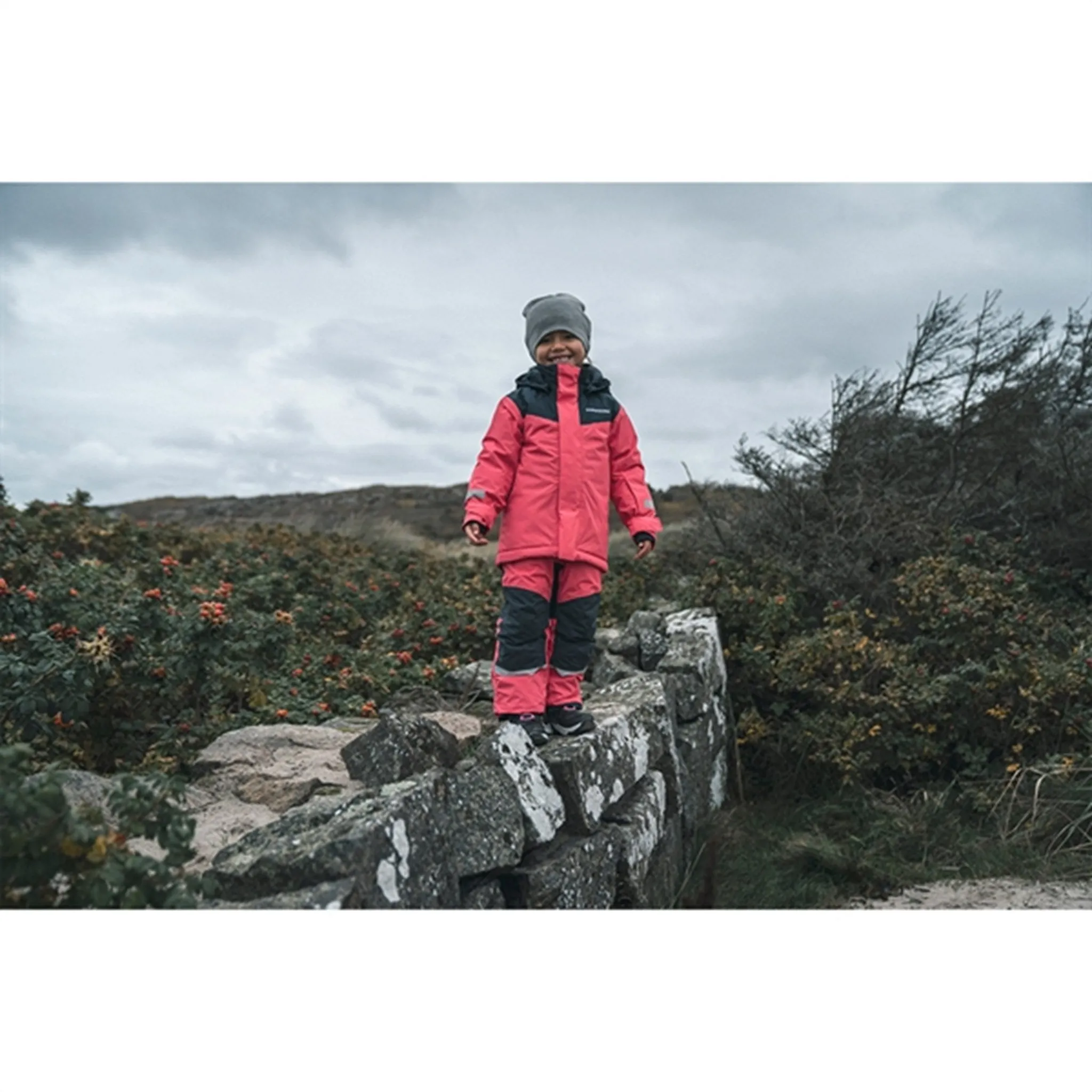 High Neck Protection Didriksons Skare Modern Pink Ski Set