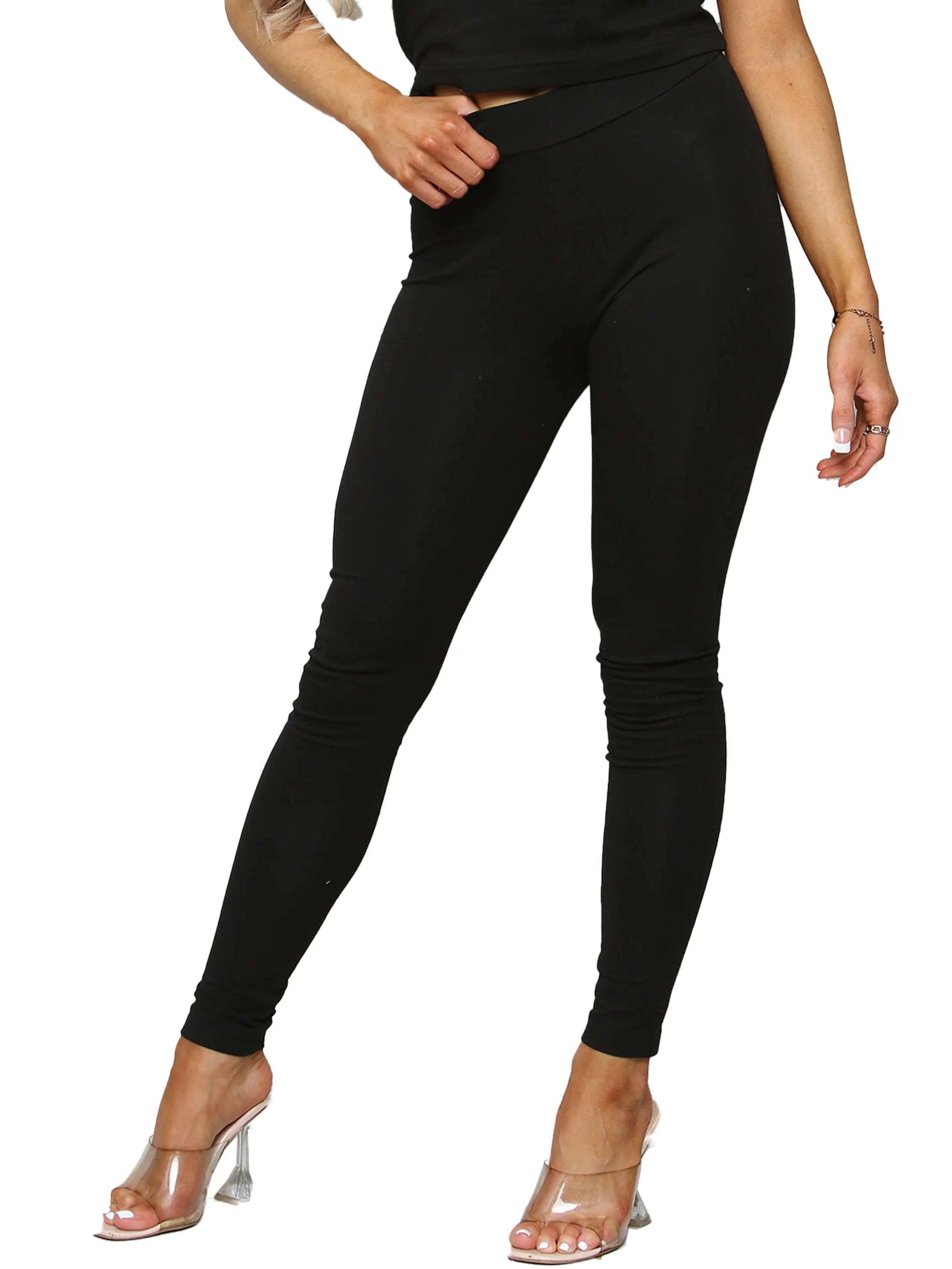 Enzo | Womens Stretch Leggings Reflective Safety Details