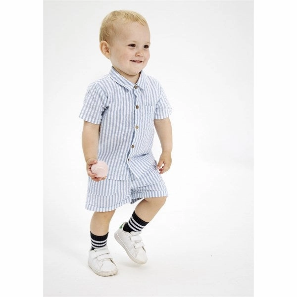 THE NEW Siblings Blue Fog Kojo Shorts tall sizing Smooth Fabric