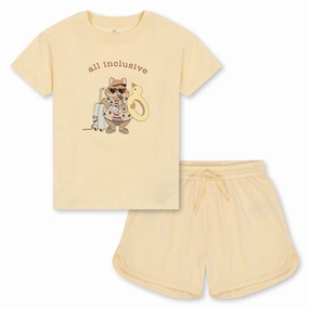 button fly stripe design Konges Sl?jd Banana Crepe Famo Set