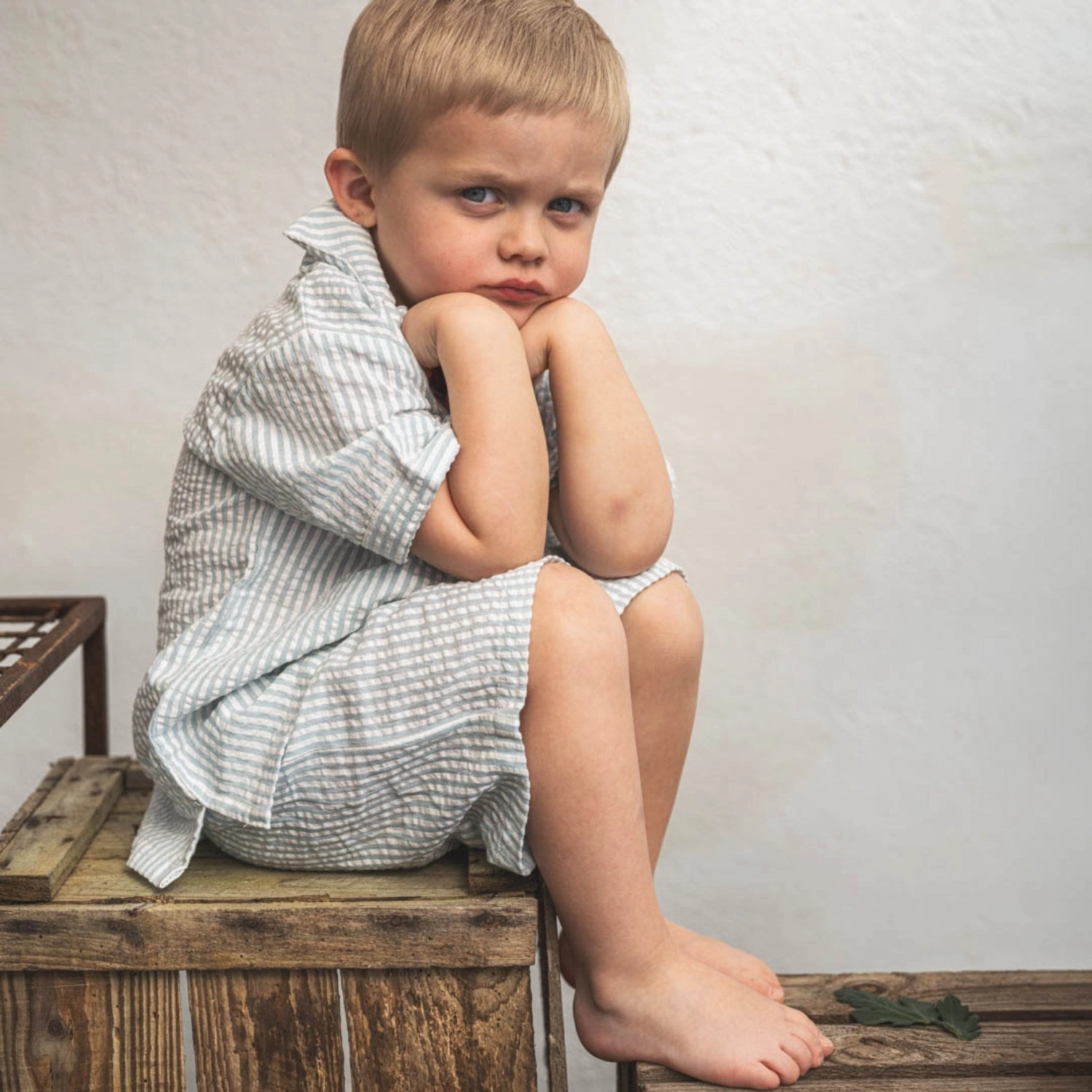 Skinny Fit men's clothing That's Mine Blue Stripe Isa Shorts
