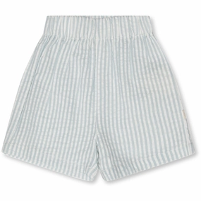 That's Mine Blue Stripe Isa Shorts Solid Color
