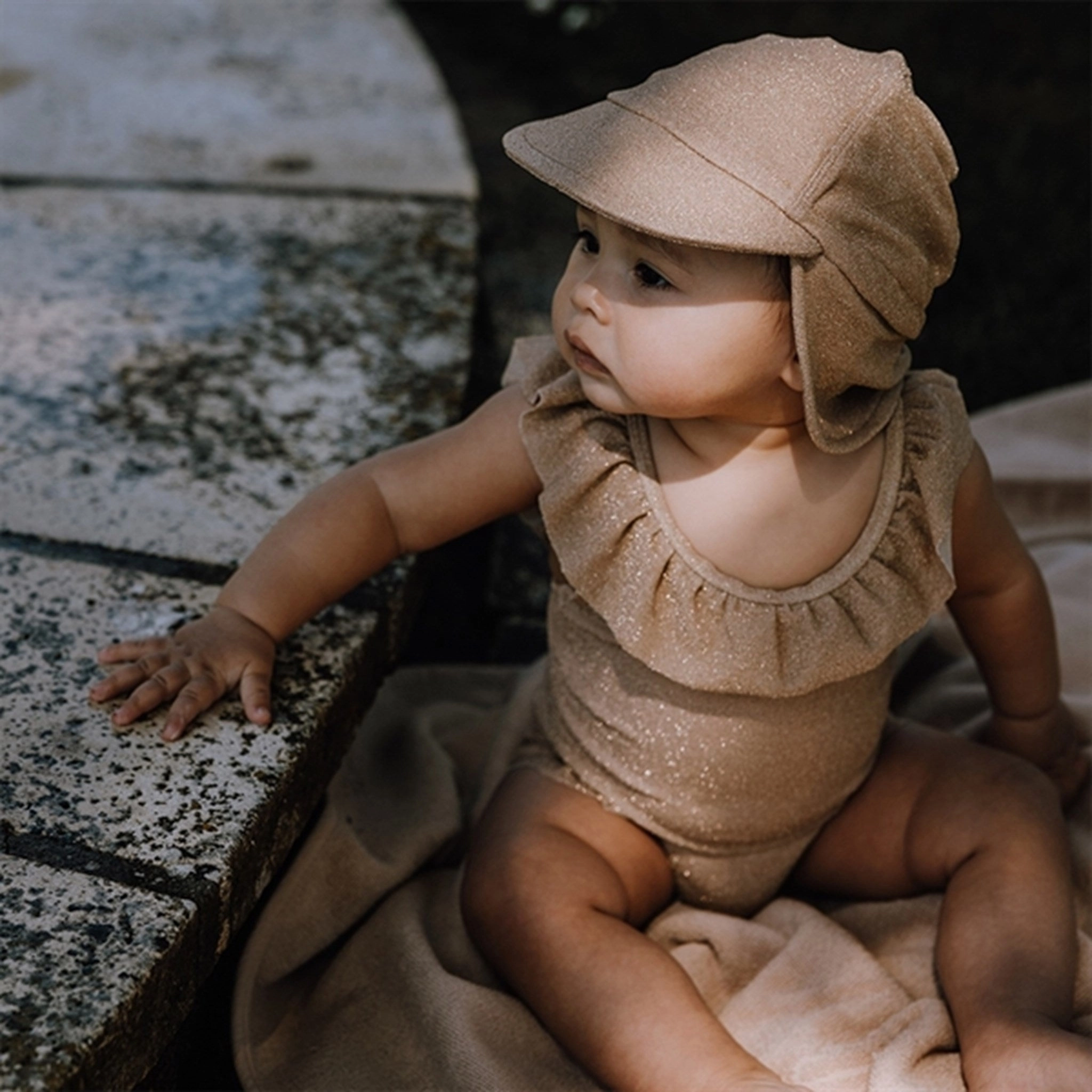 Textured Fabric Tumble Resistant Fabric That's Mine Summer Glow Gabbi Swim Suit