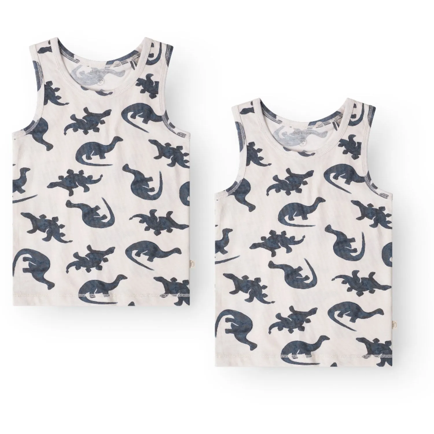 That's Mine Mono Dino Emil Tanktop 2-Pack Breathable Mesh Panels irregular