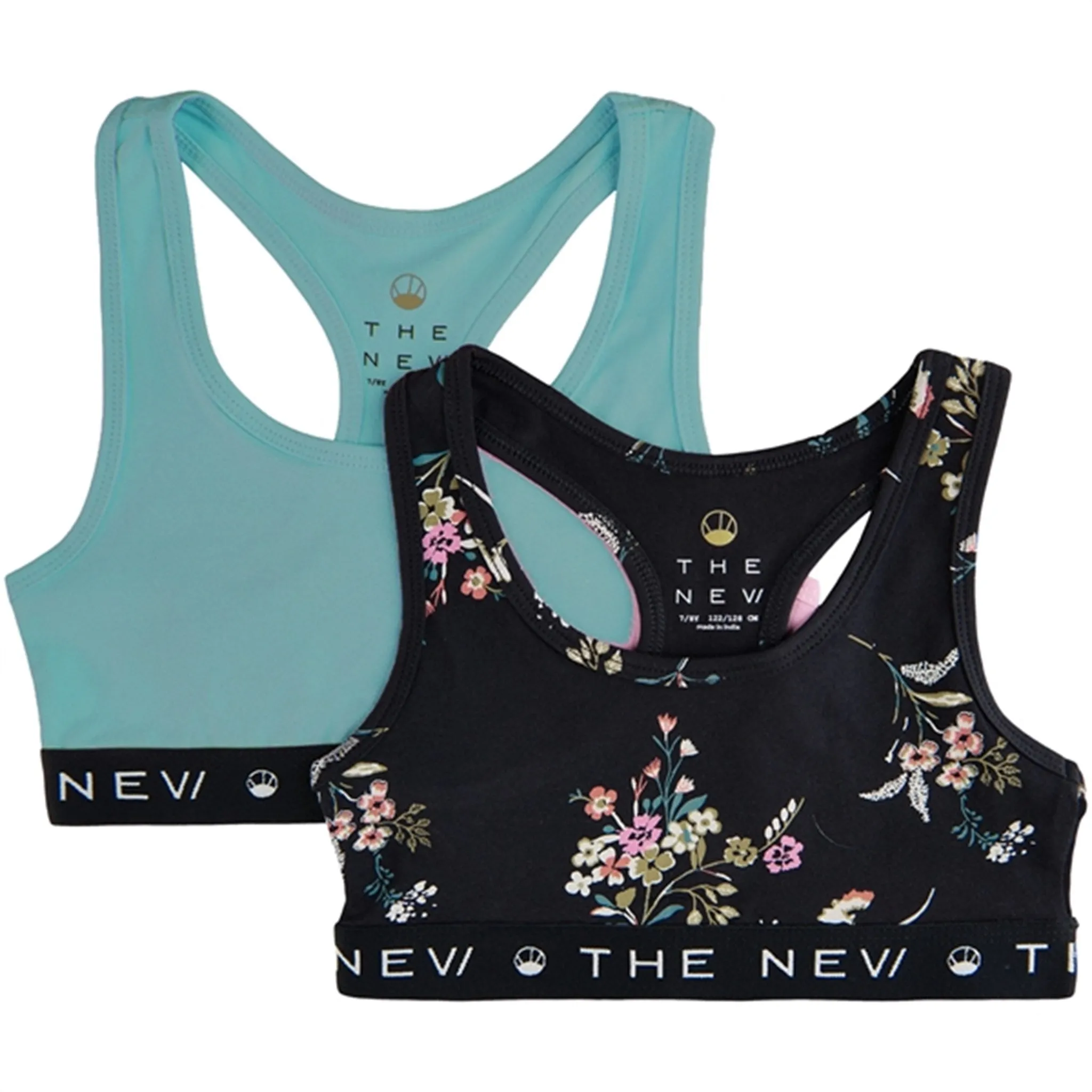 Stretchy Material The New Black Beauty Flower Top 2-pack AOP
