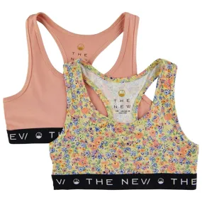 THE NEW Flower AOP Top 2-Pack Blind stitching seams Flatlock stitching seams