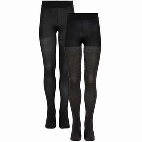 Soft Fabric The New 2-pak Tights Black Glitter/Solid
