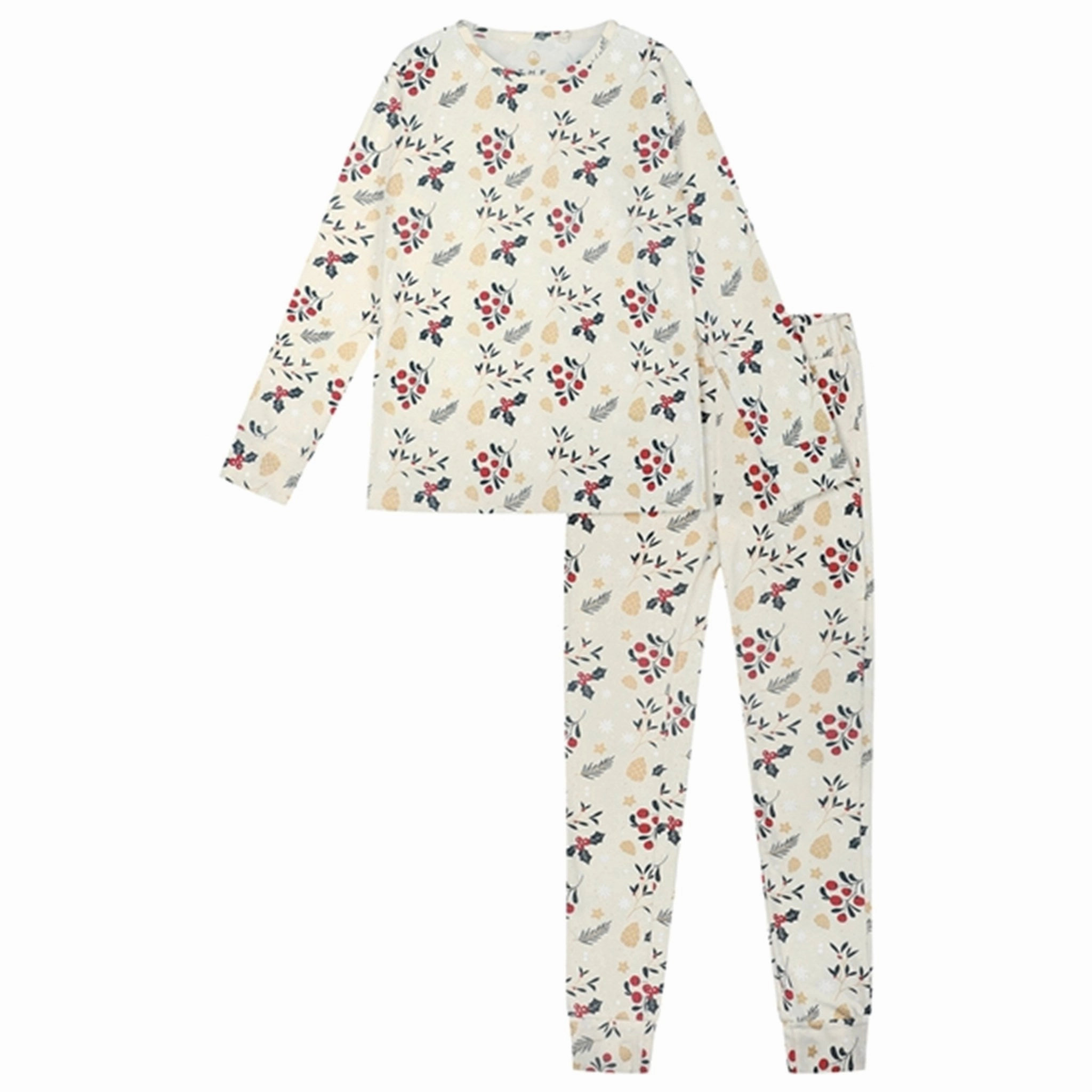 Comfort Pair Comfy Draping The New Ecru AOP Holiday Nightset Adult