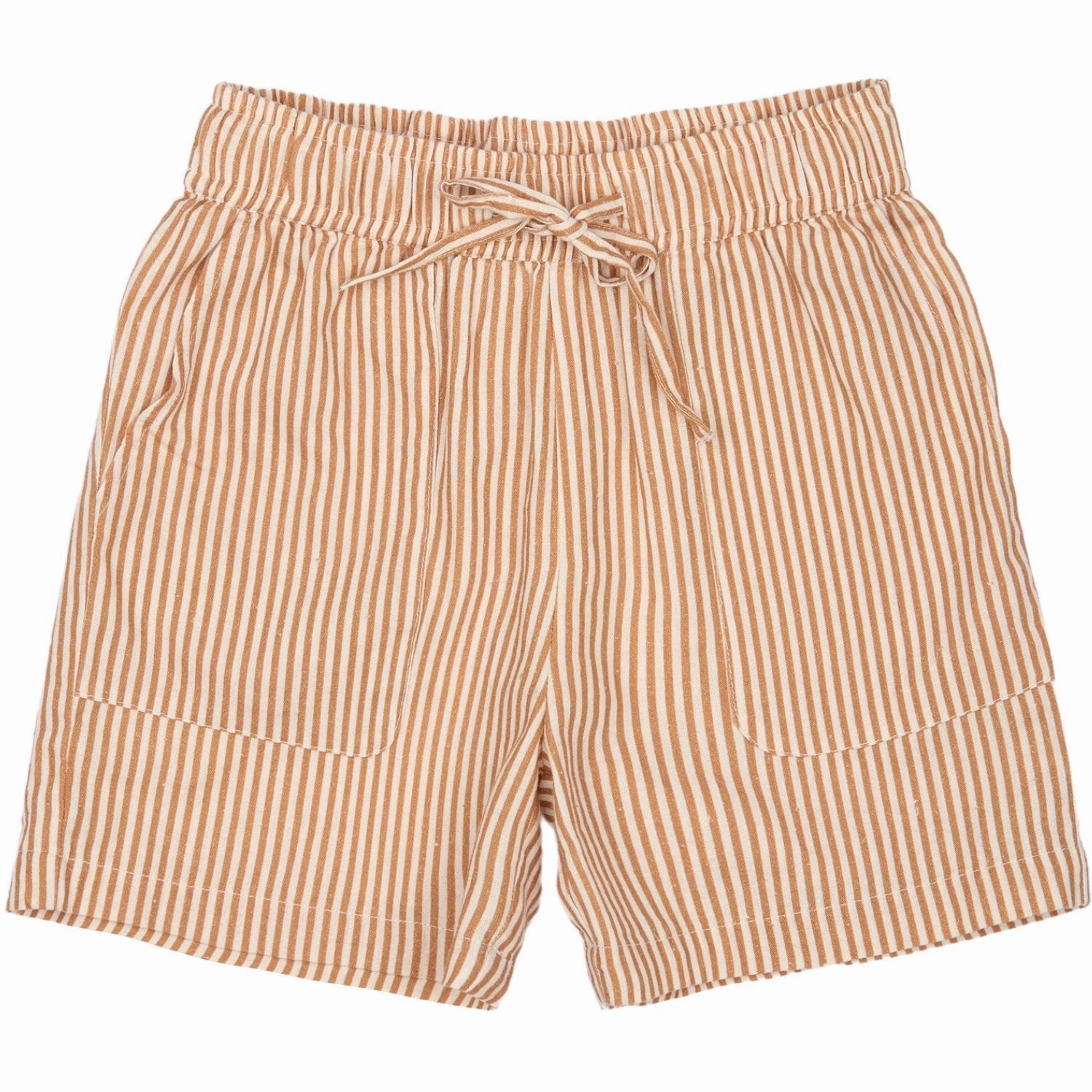 Multi Panel Cut The New Indian Tan Striped Ollie Shorts