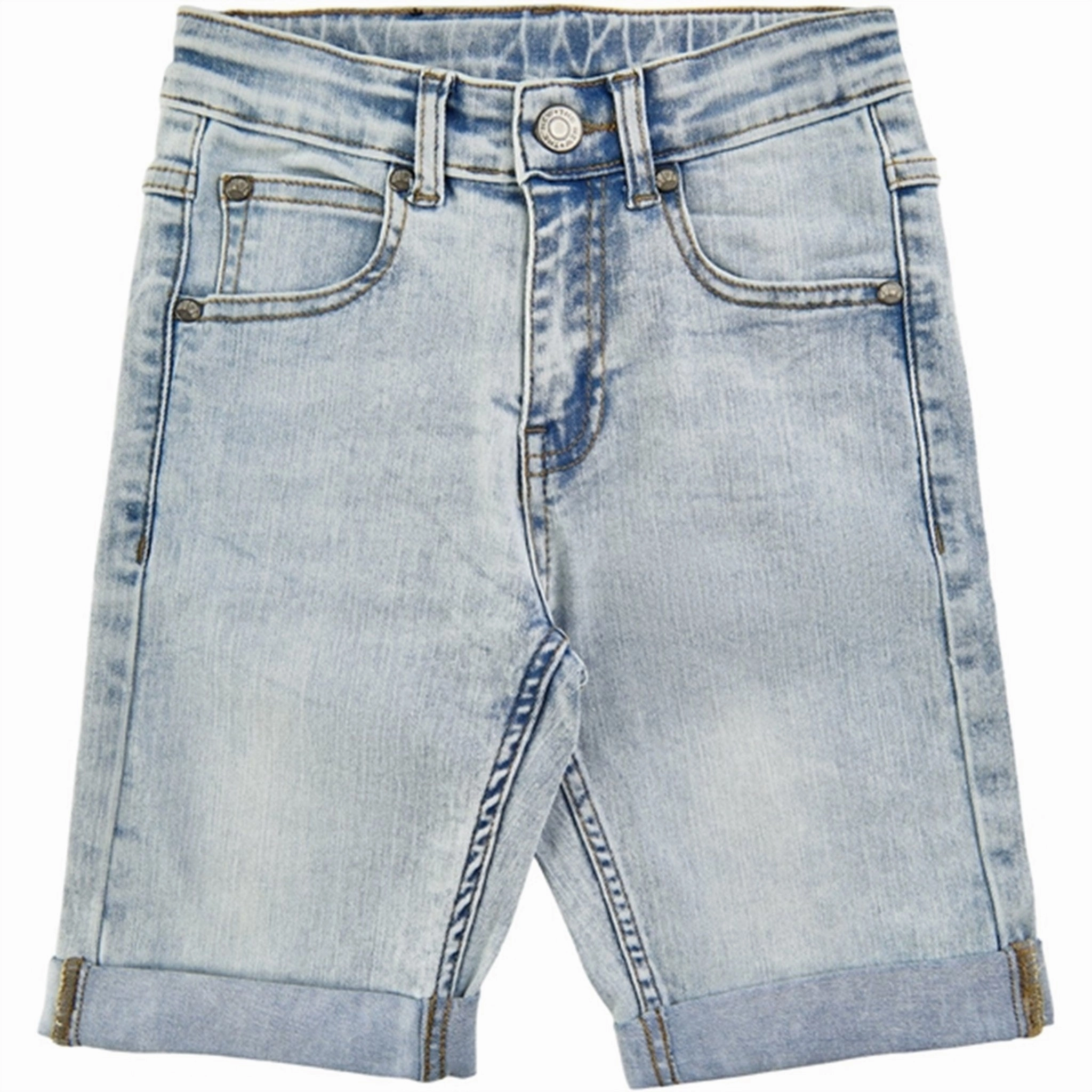 THE NEW Light Blue Denim Shorts Compression Fit Eye-catching Design