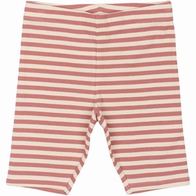 The New Old Rose Striped Moore Tight Rib Shorts Frictionless Movement Stain Repellent Treatment