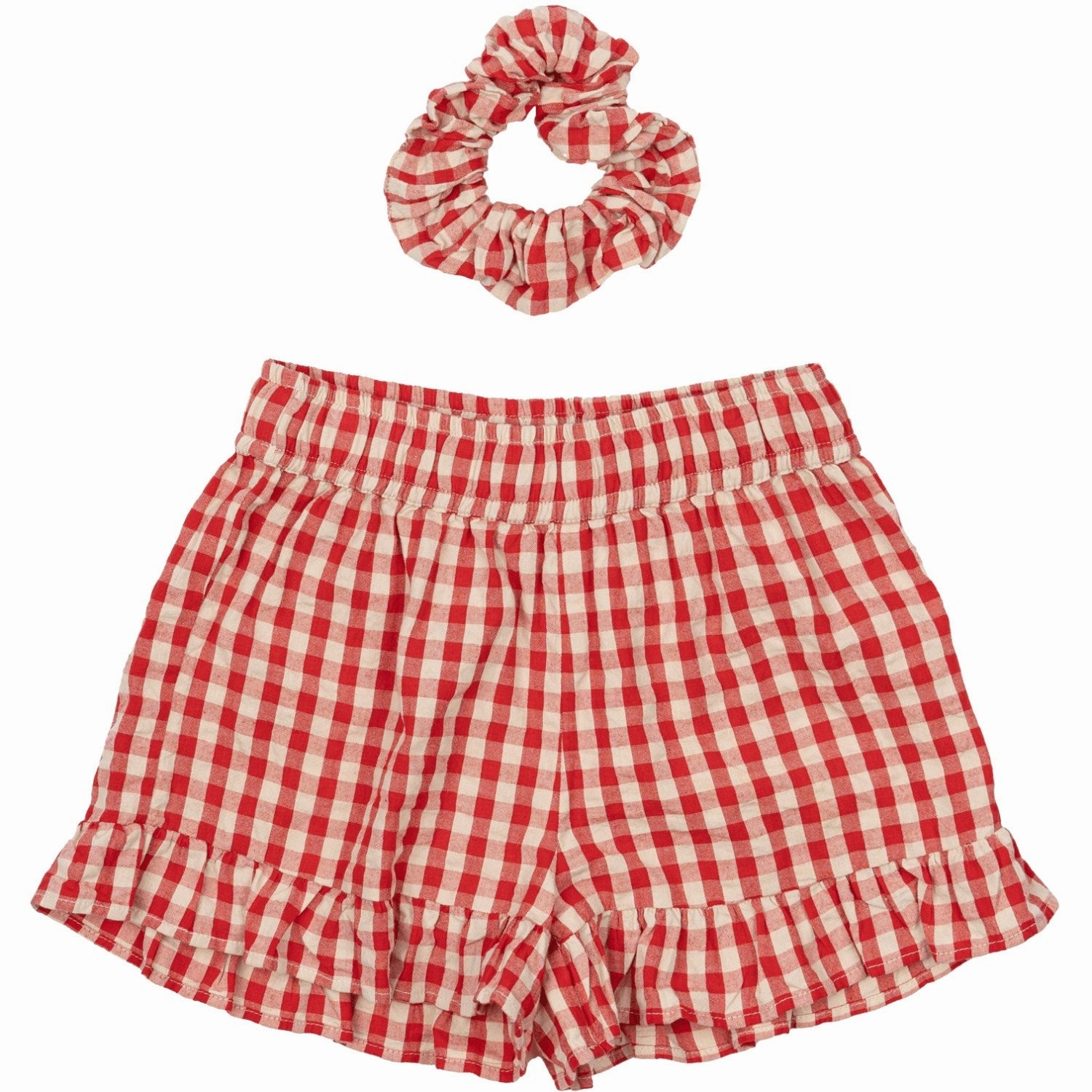 City Shorts Adjustable Waist The New Poppy Red Check Nally Shorts