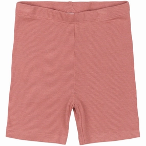 THE NEW Siblings Old Rose Krista Tight Rib Shorts Flexible Side Panels earthy shades