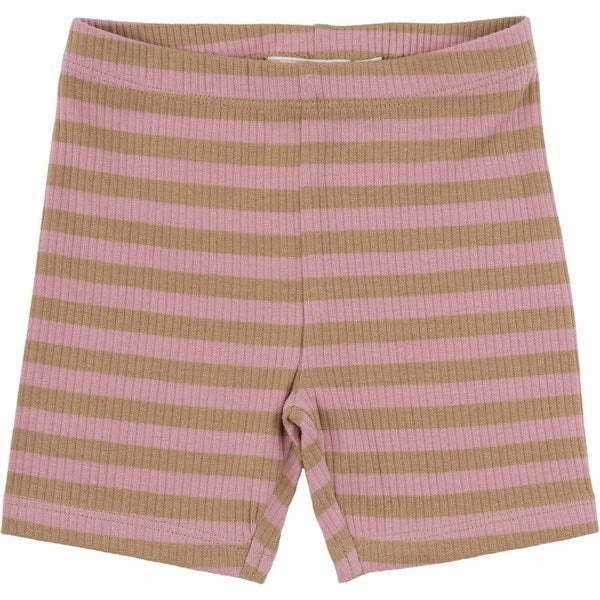 THE NEW Siblings Pink Nectar Fro Uni Tight Rib Shorts Wrinkle Free Weave