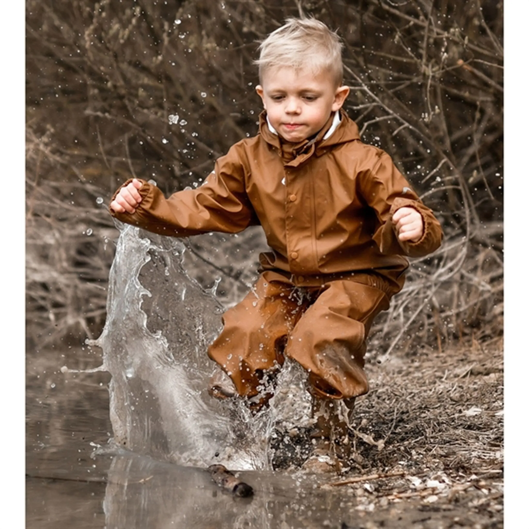 Mikk-Line Rainwear Jacket And Pants Rubber Outdoor Errand Casual Comfort