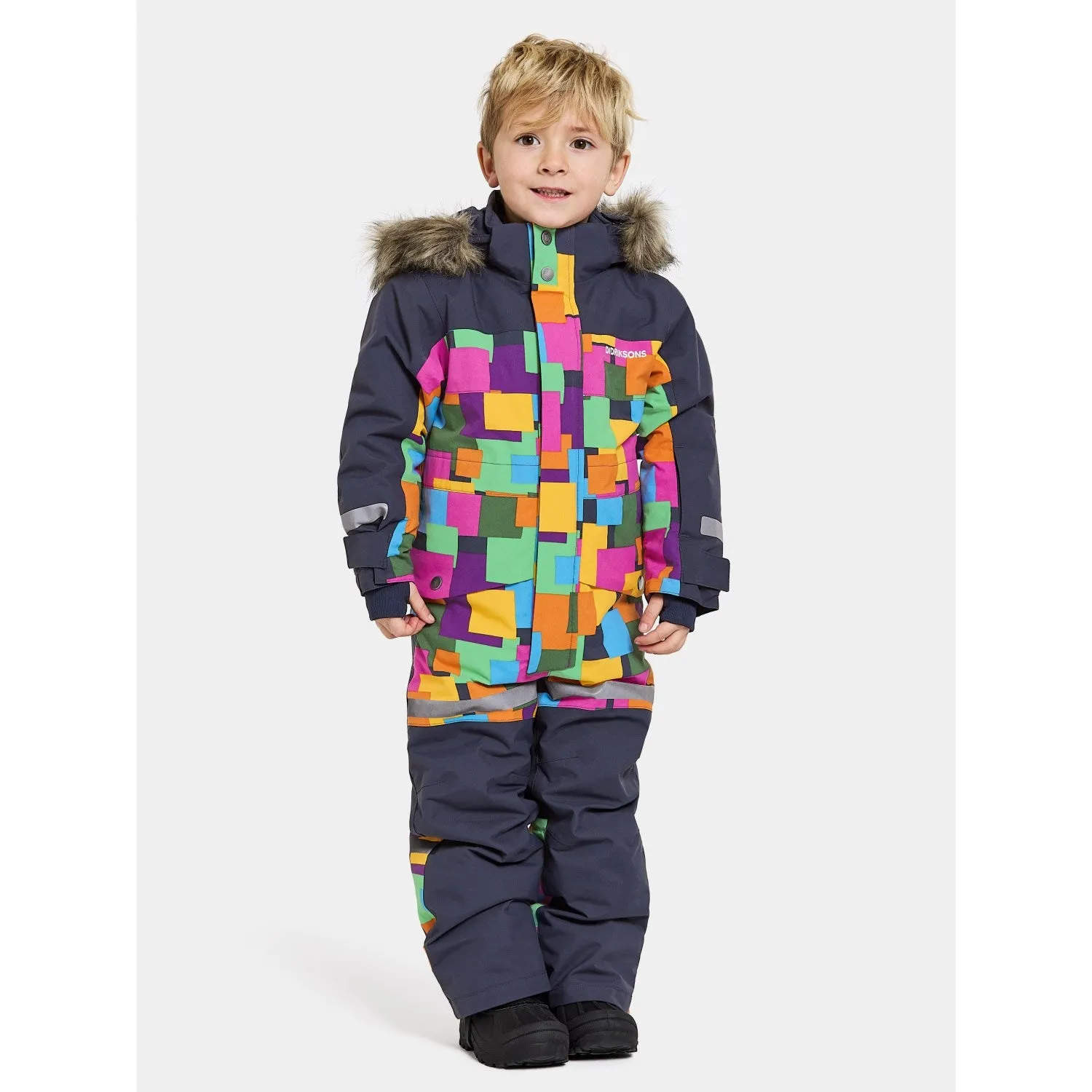 Didriksons Notes Bj?rven Pr K Coverall Hip-Length Floral-Pattern