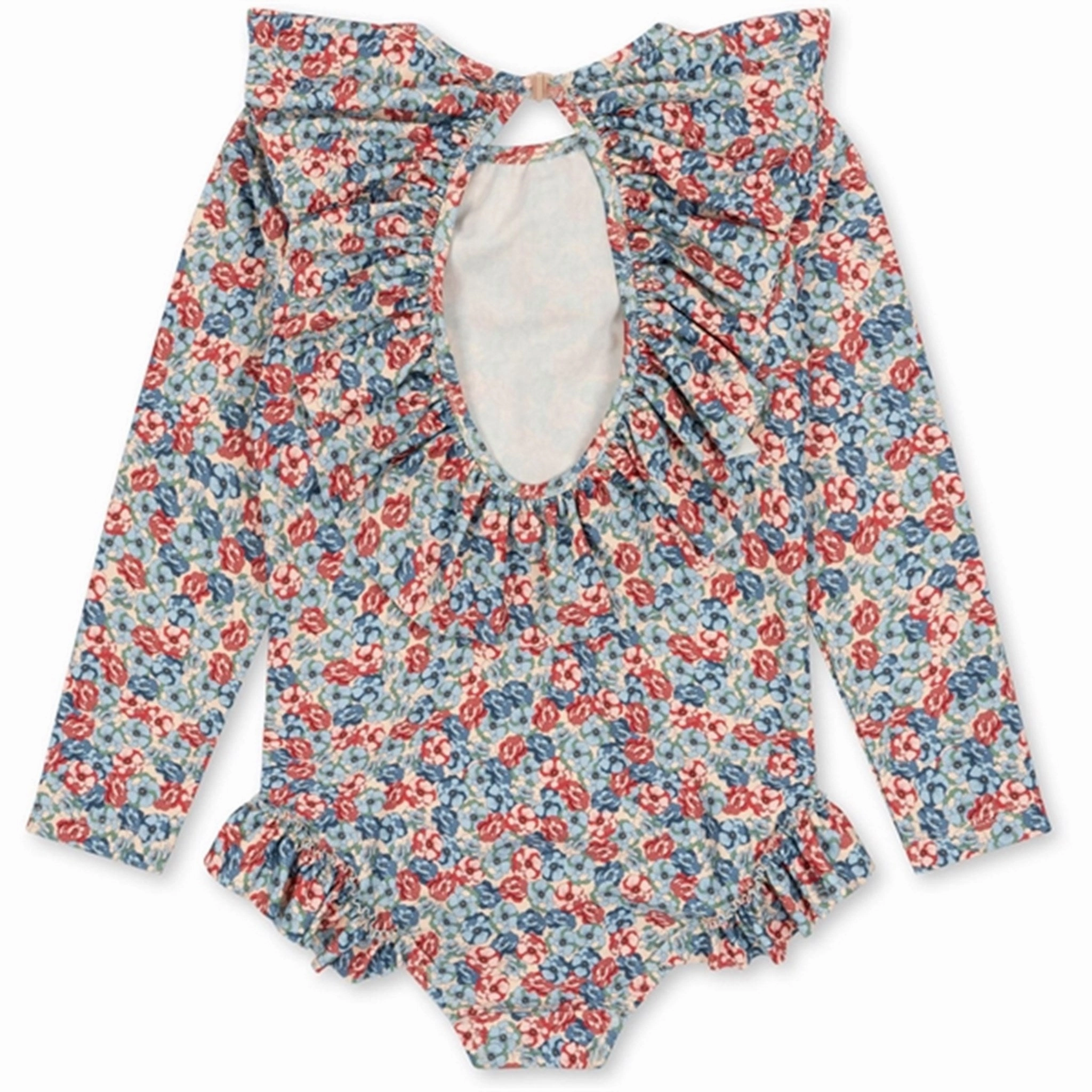 Compression Fit Konges Sl?jd Manuca Ls Frill Swim Suit Rosie Blue