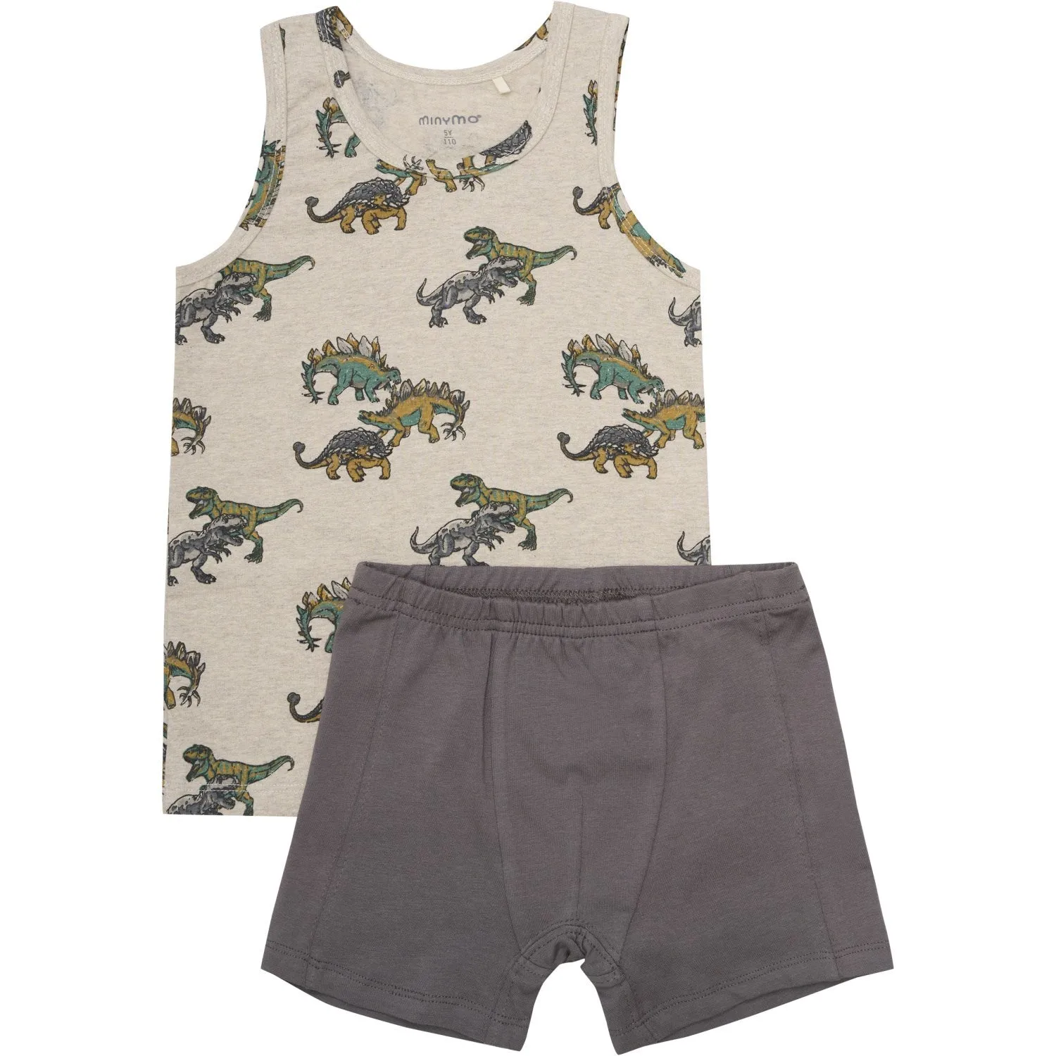 Minymo Beige Melange Underwear Set Aop Double Layered Design