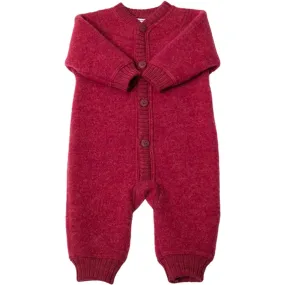 Joha Wool Fuchsia Melange Overalls Detachable-Detail