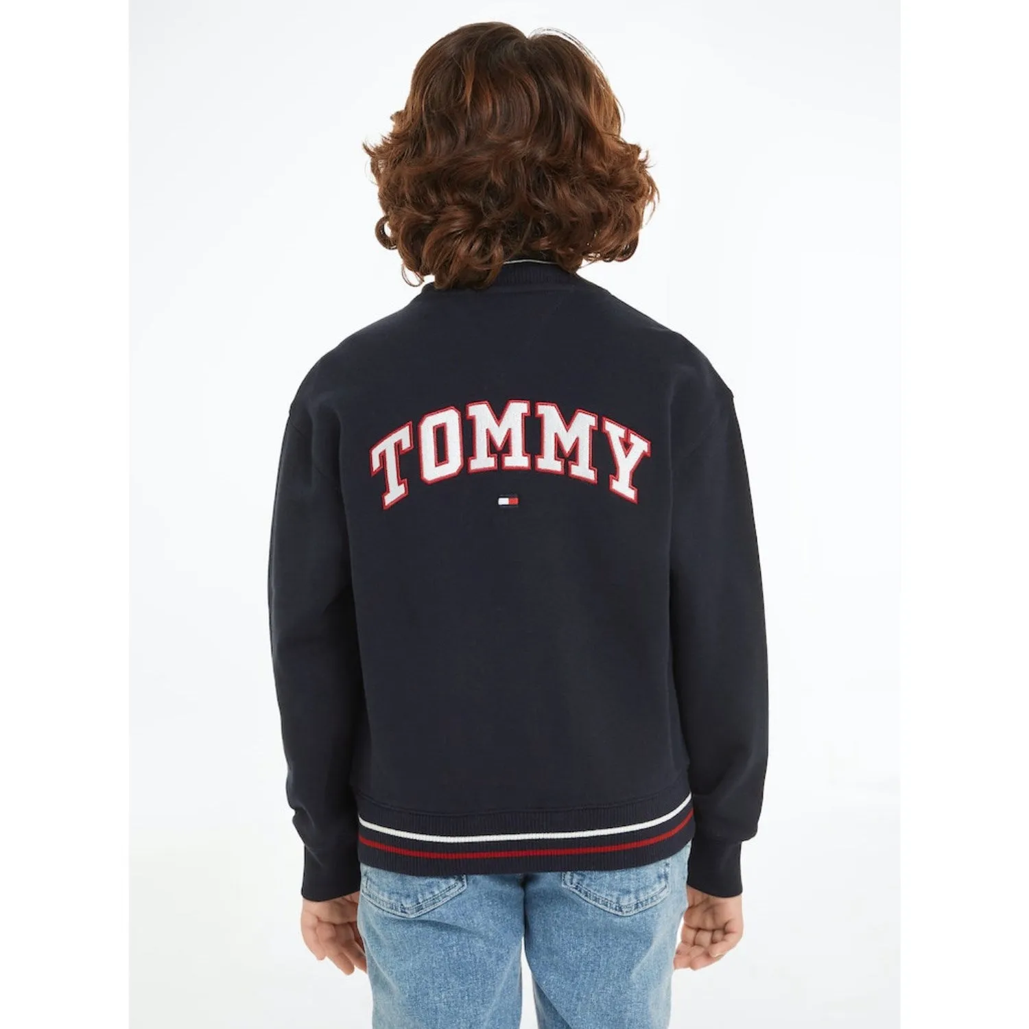 Tommy Hilfiger Desert Sky U Varsity Embroidery Bomber Jacket Softshell Outer Layer